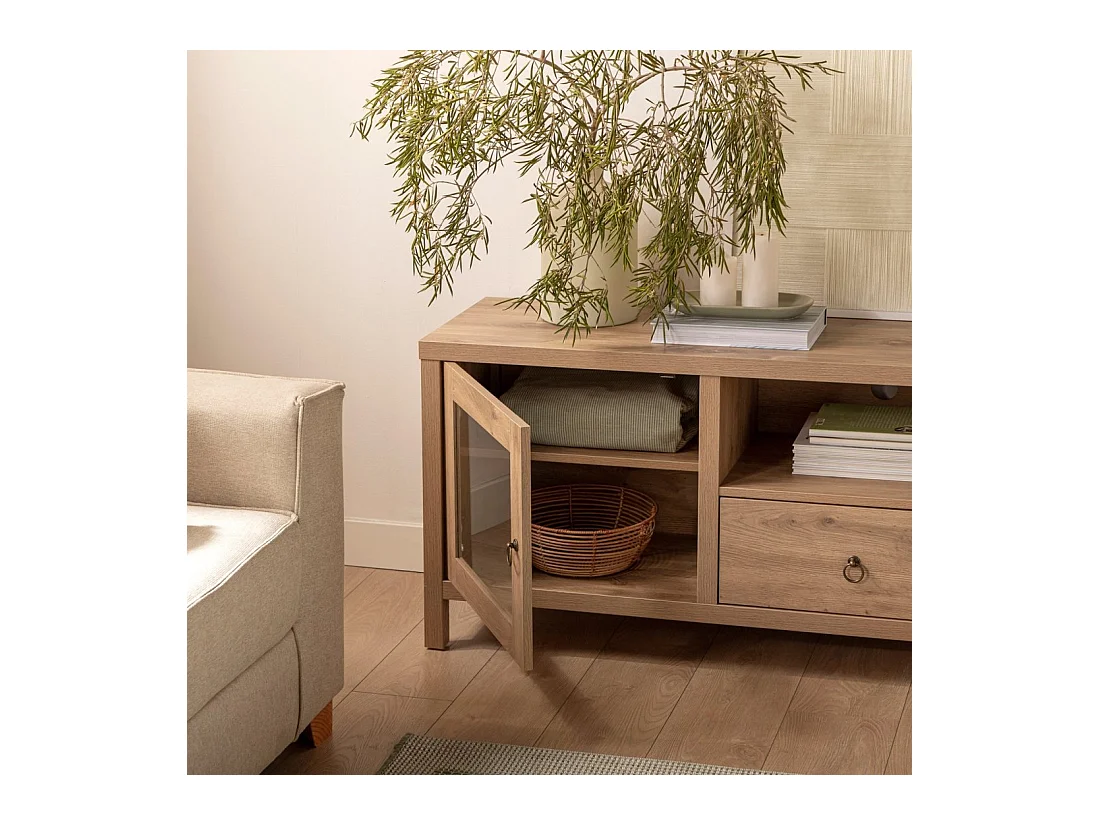 Mueble Tv de Madera Natural 60 x 160- Livorno