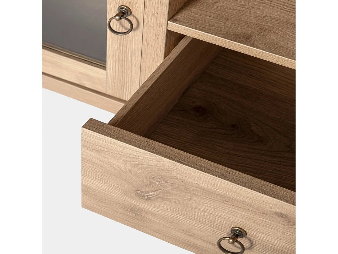 Meuble TV en bois naturel 160x60 cm-Livorno