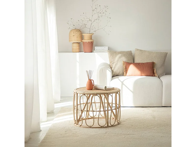 Mesa de centro fija de Ratán natural Natural 45 x 60- Nusa