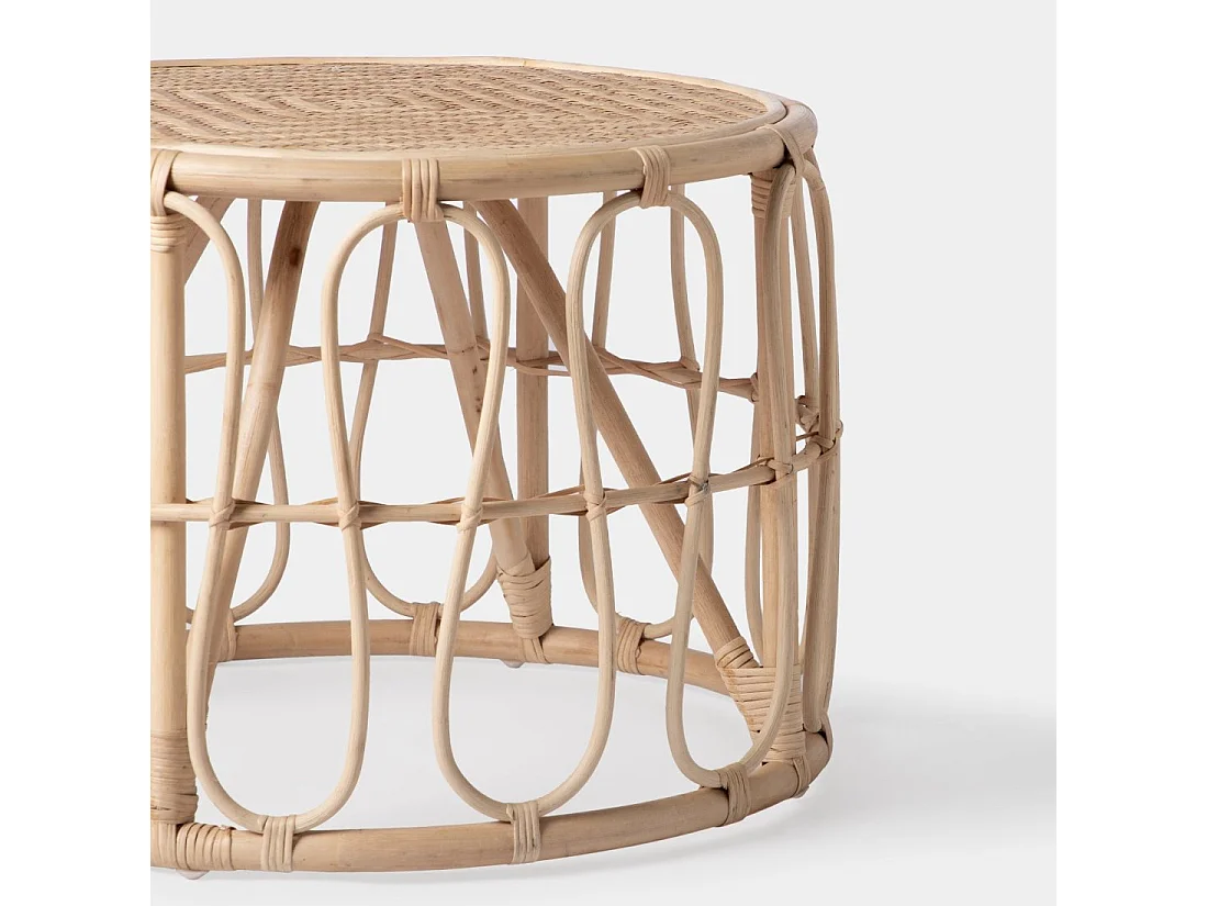 Mesa de centro fija de Ratán natural Natural 45 x 60- Nusa