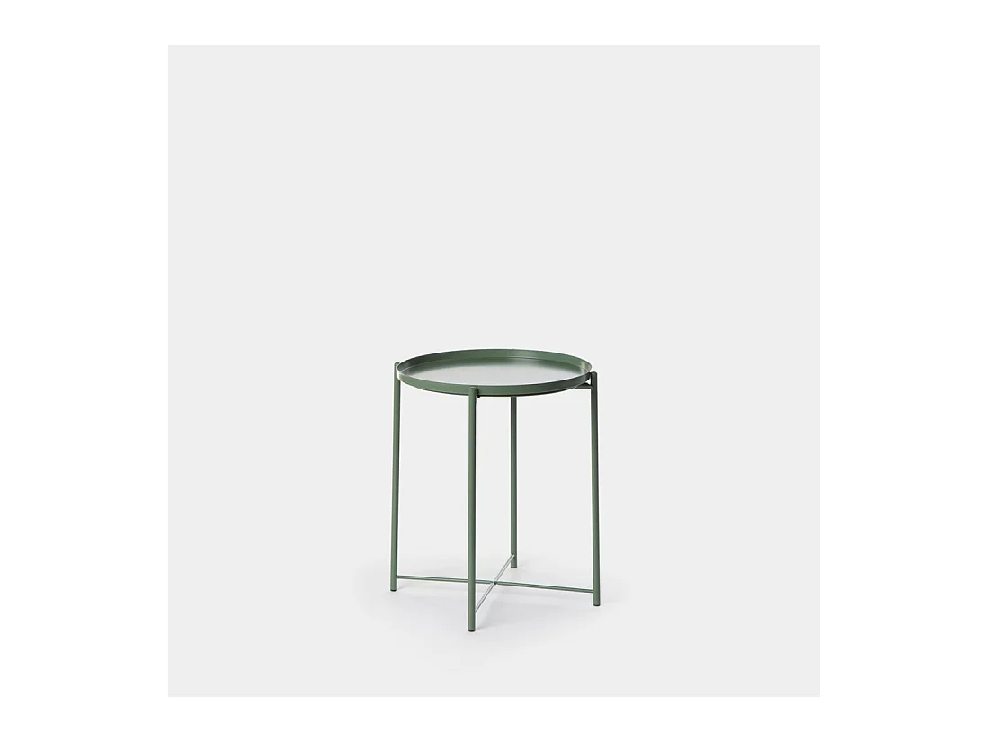 Table d'appoint en métal vert foncé 42x52 cm-Maika