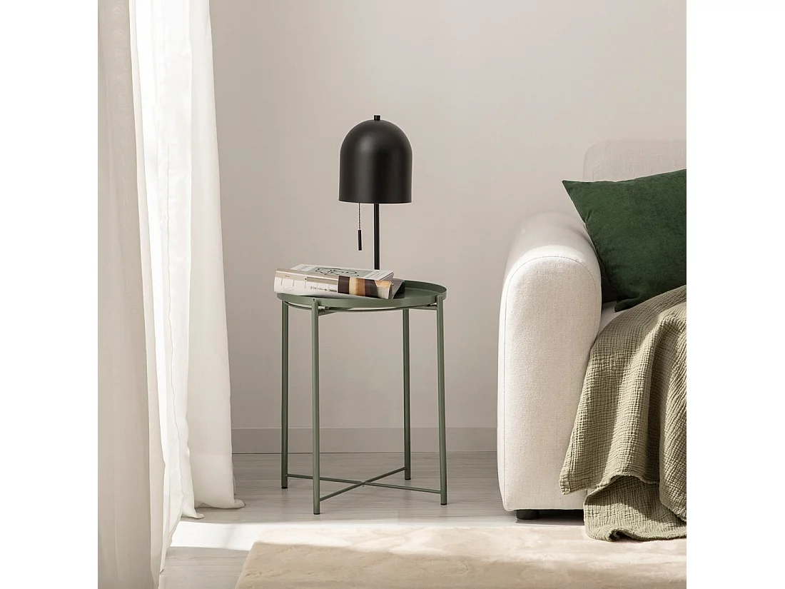 Table d'appoint en métal vert foncé 42x52 cm-Maika