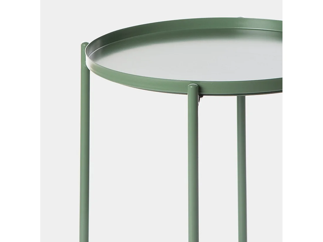Table d'appoint en métal vert foncé 42x52 cm-Maika