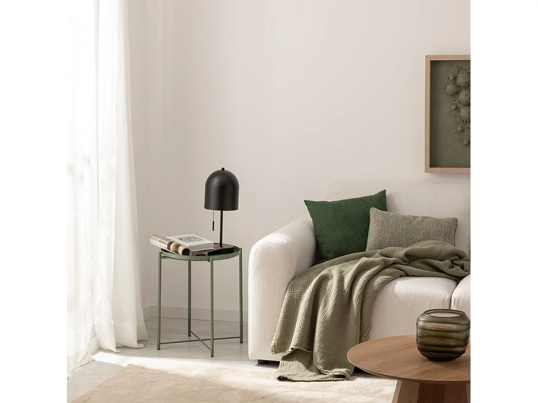 Table d'appoint en métal vert foncé 42x52 cm-Maika