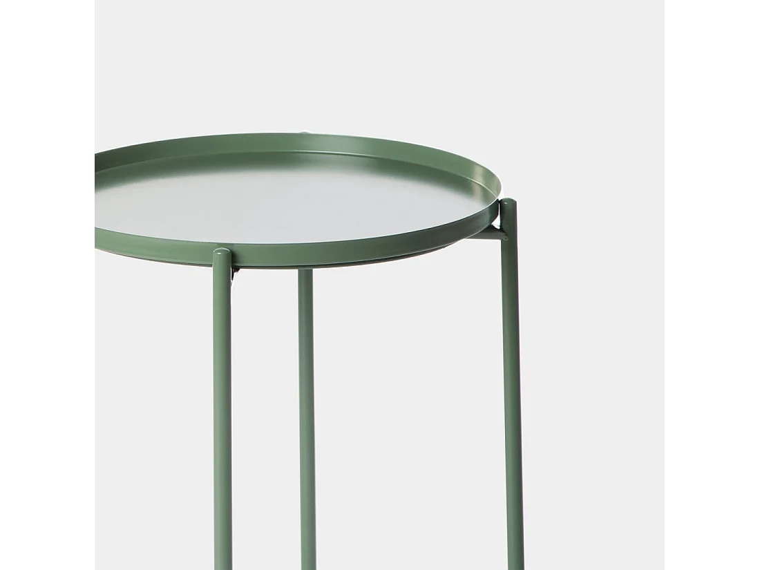 Table d'appoint en métal vert foncé 42x52 cm-Maika