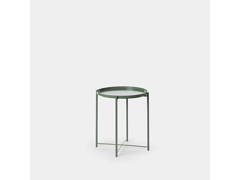 Table d'appoint en métal vert foncé 42x52 cm-Maika