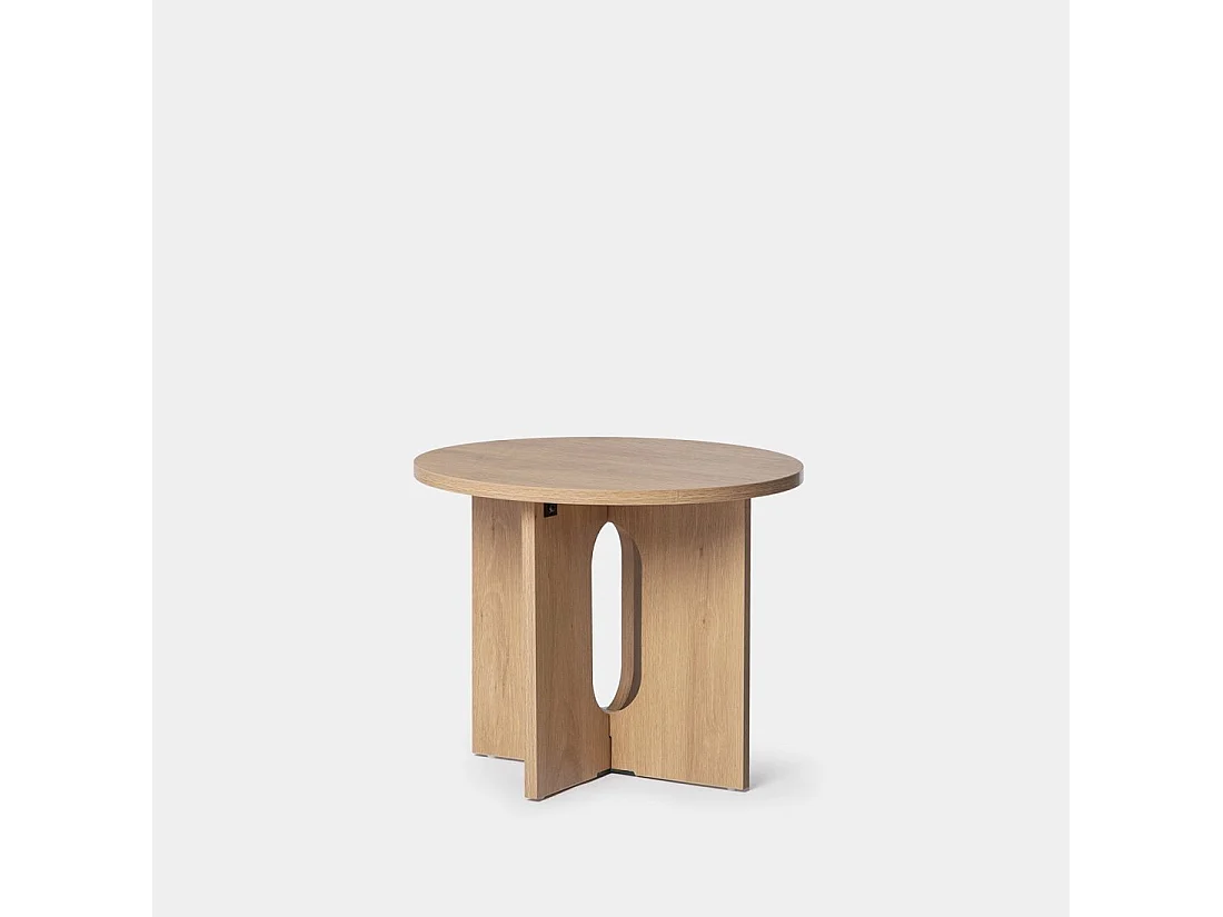 Table d'appoint en bois naturel 50x40 cm-Mia