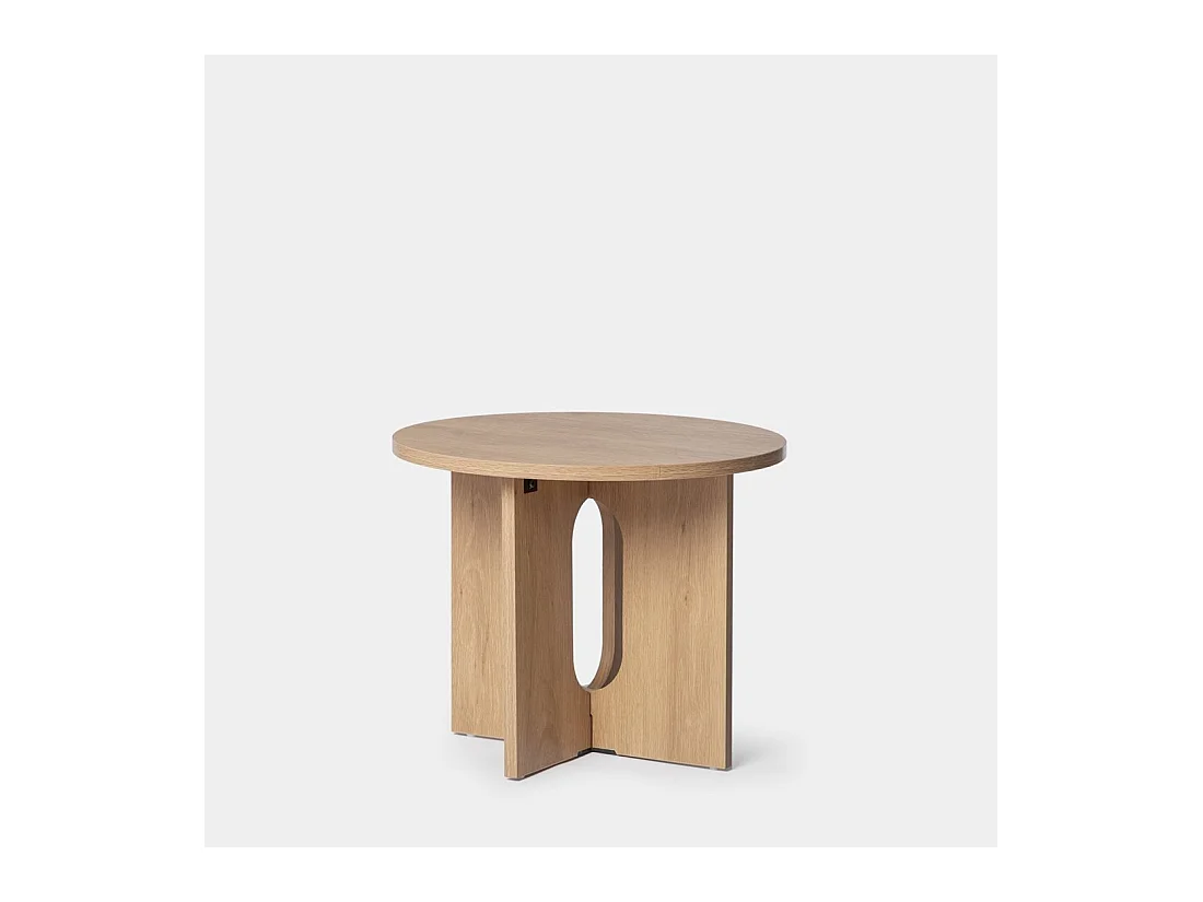 Table d'appoint en bois naturel 50x40 cm-Mia