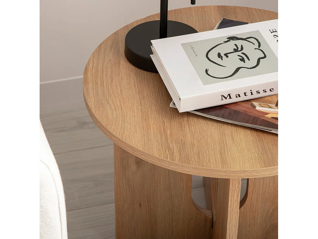 Mesa auxiliar de Madera Natural 40 x 50- Mia