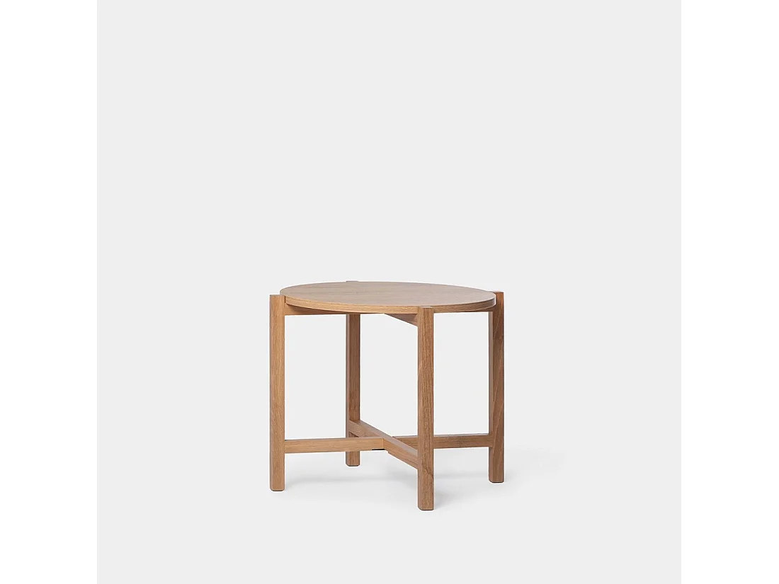 Table d'appoint en bois naturel 56x45 cm-Arzen