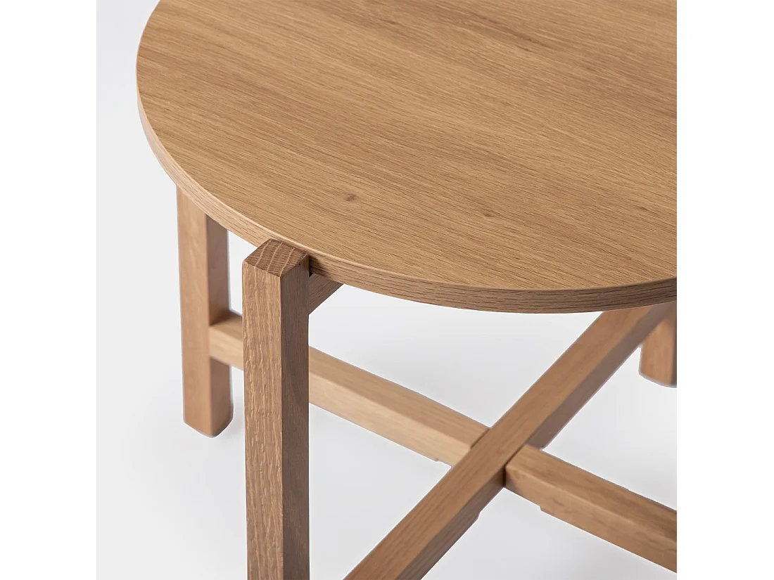 Table d'appoint en bois naturel 56x45 cm-Arzen