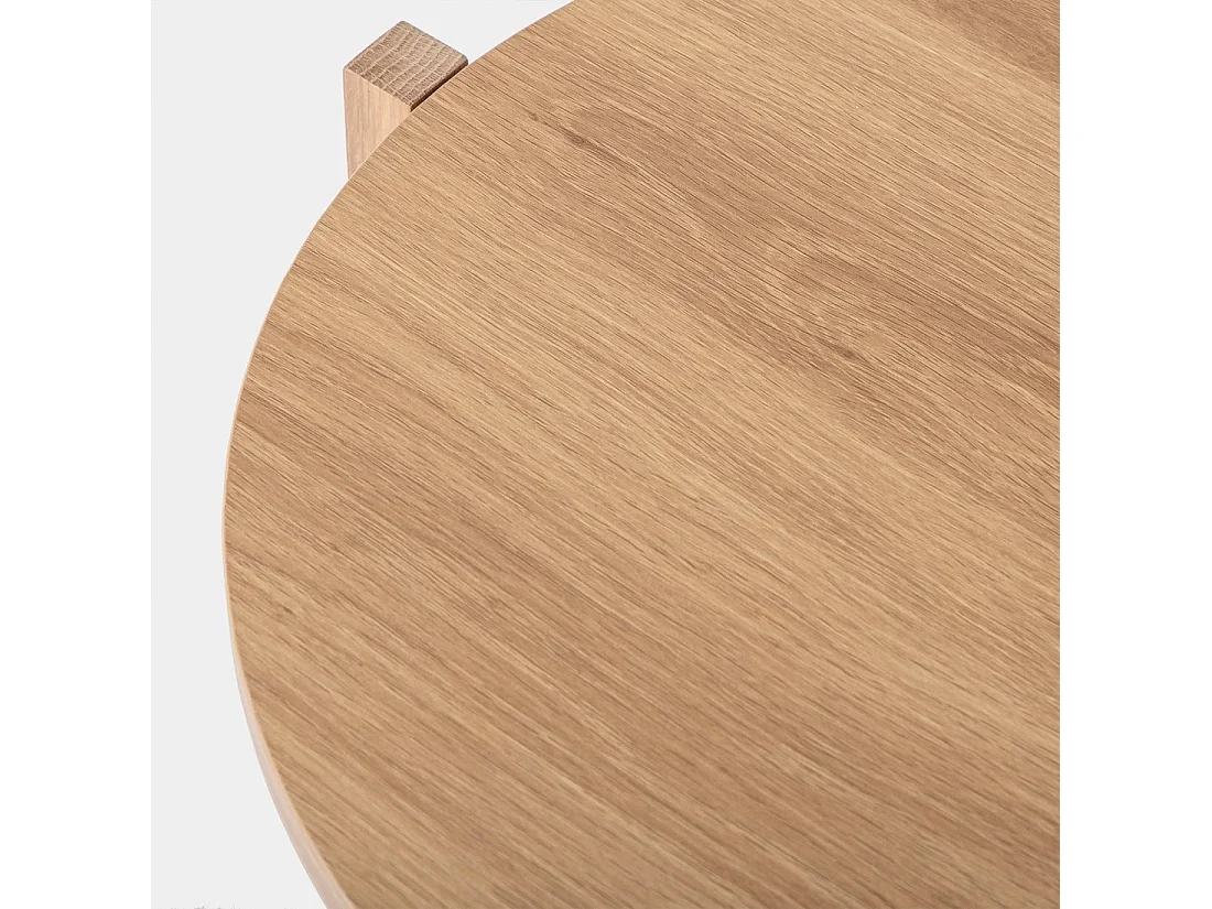 Table d'appoint en bois naturel 56x45 cm-Arzen