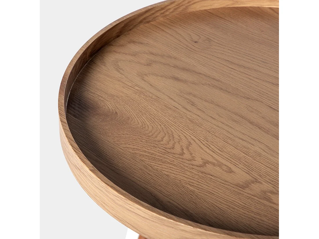 Table d'appoint en bois naturel 50x55 cm-Birta