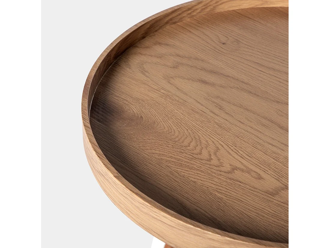 Mesa auxiliar de Madera Natural 55 x 50- Birta