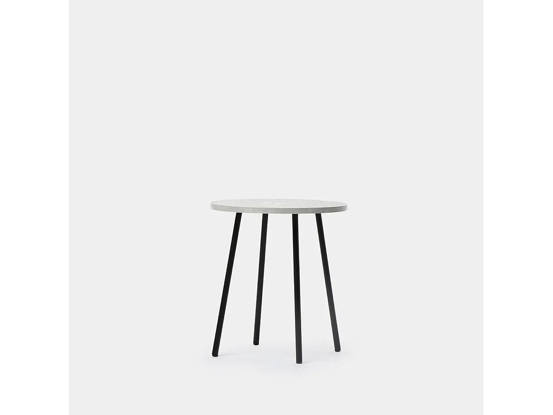 Table d'appoint en laqué noir 45x50 cm-Siena