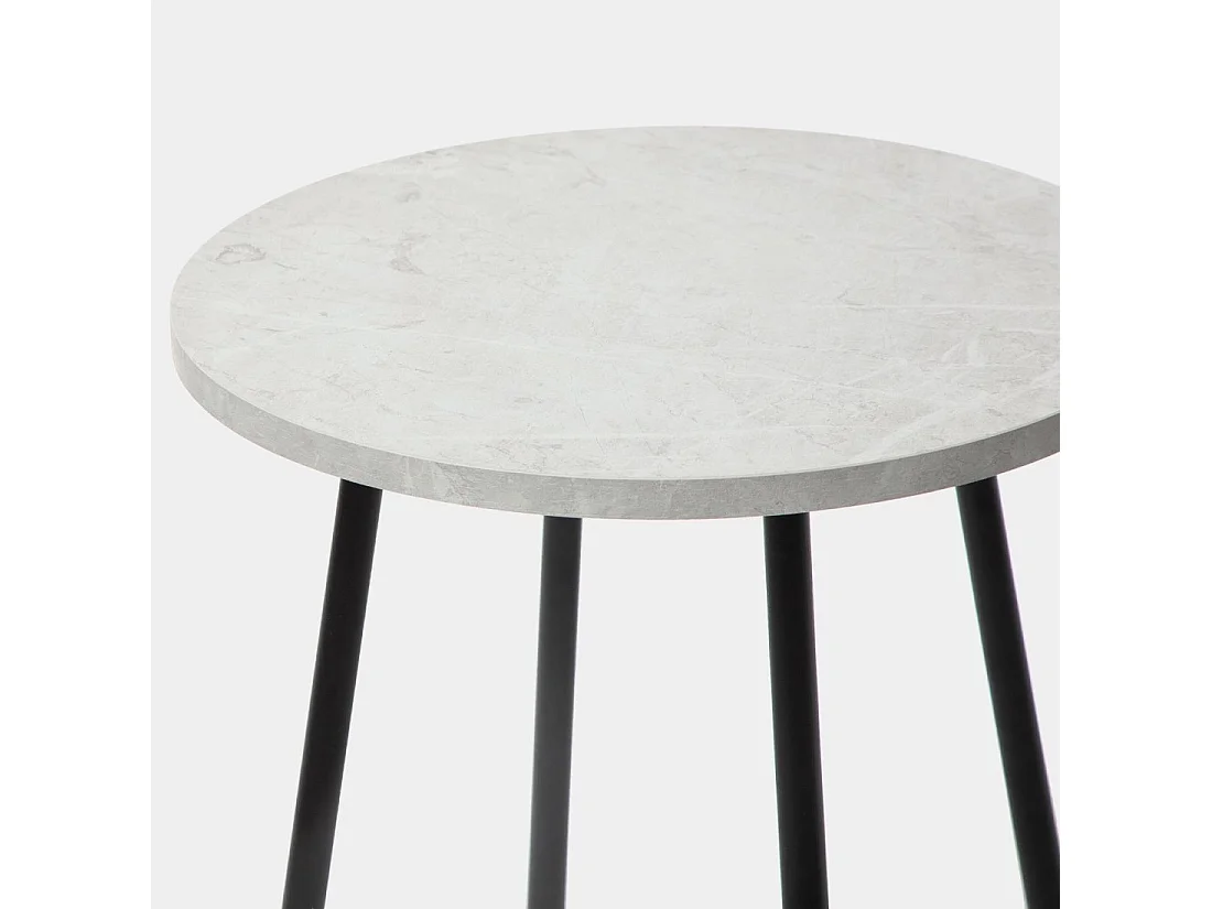 Table d'appoint en laqué noir 45x50 cm-Siena