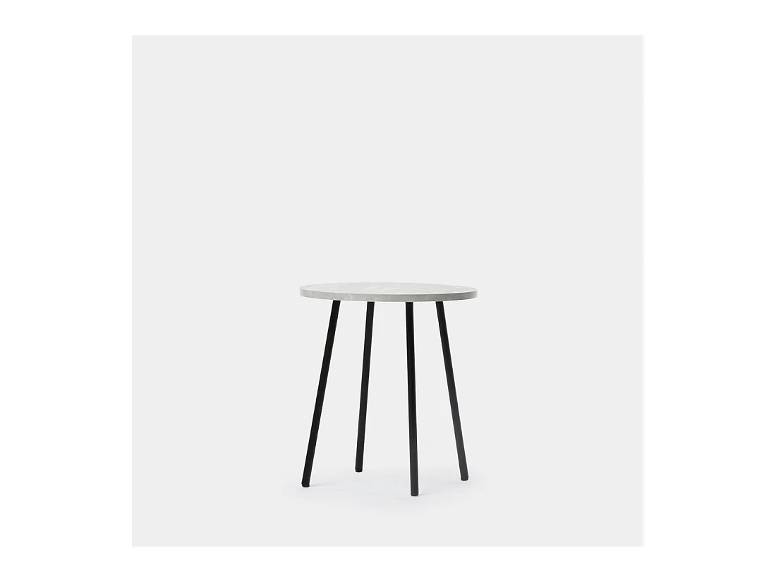Table d'appoint en laqué noir 45x50 cm-Siena