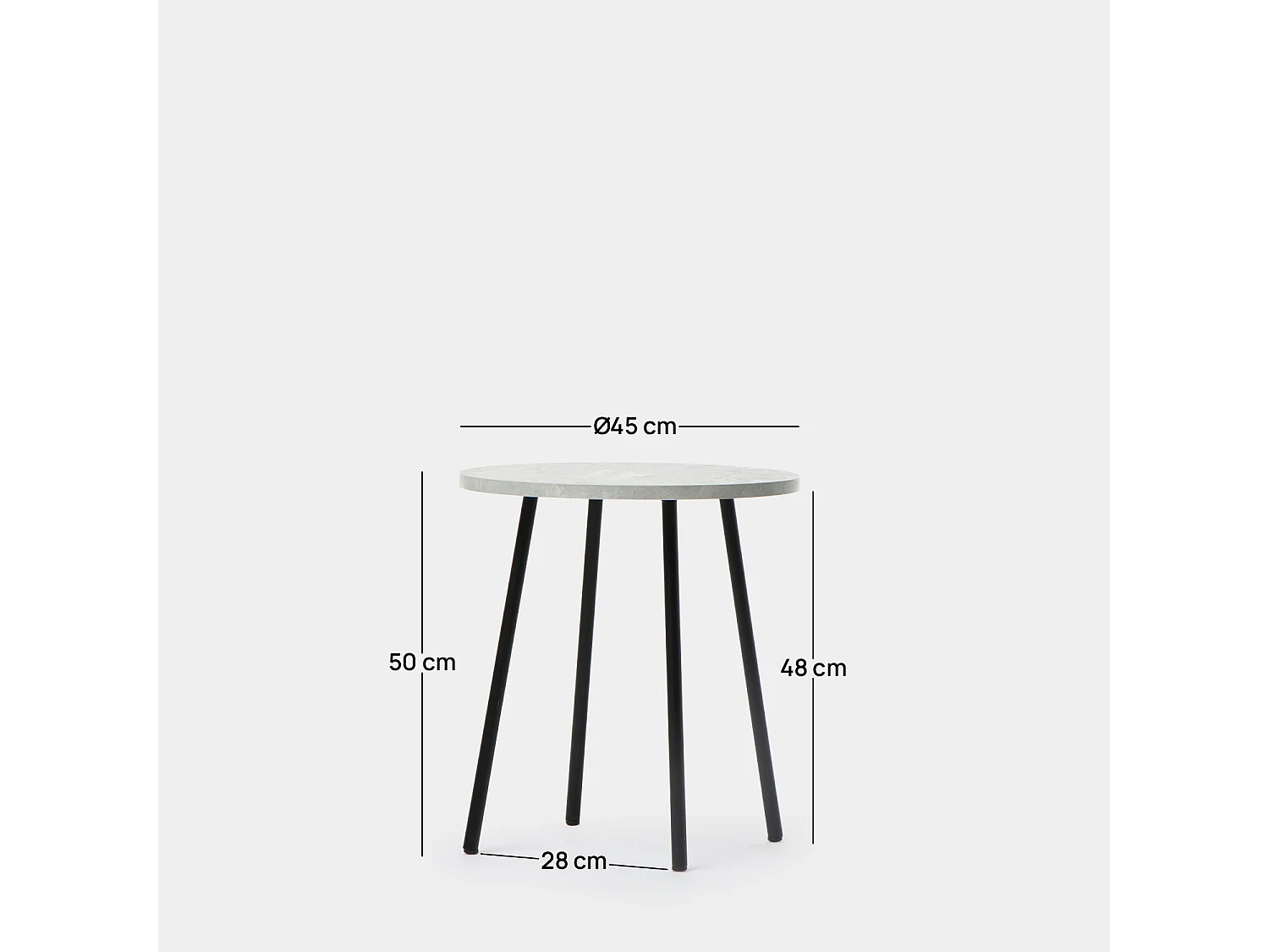 Mesa auxiliar de Lacado Negro 50 x 45- Siena