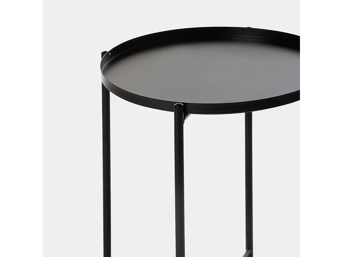 Table d'appoint en métal noir 42x52 cm-Maika