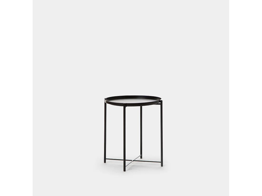 Table d'appoint en métal noir 42x52 cm-Maika