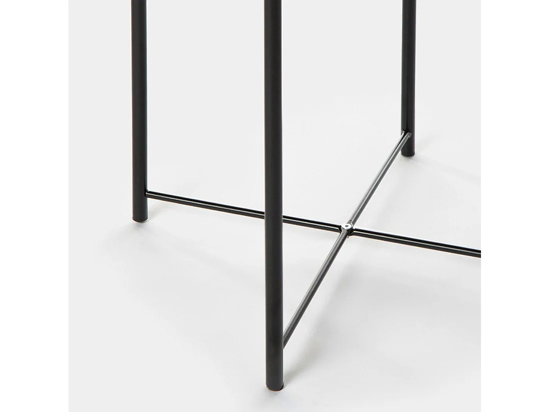 Table d'appoint en métal noir 42x52 cm-Maika