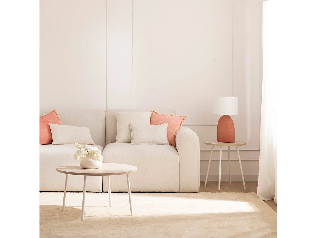 Table d'appoint en bois naturel 45x50 cm-Siena