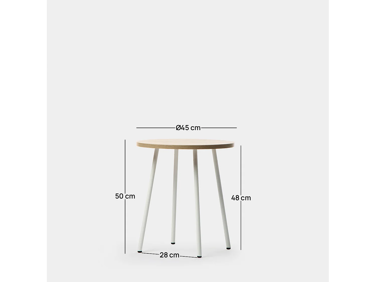 Mesa auxiliar de Madera Natural 50 x 45- Siena