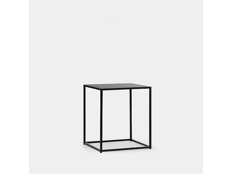 Table d'appoint en métal noir 45x53 cm-Ida
