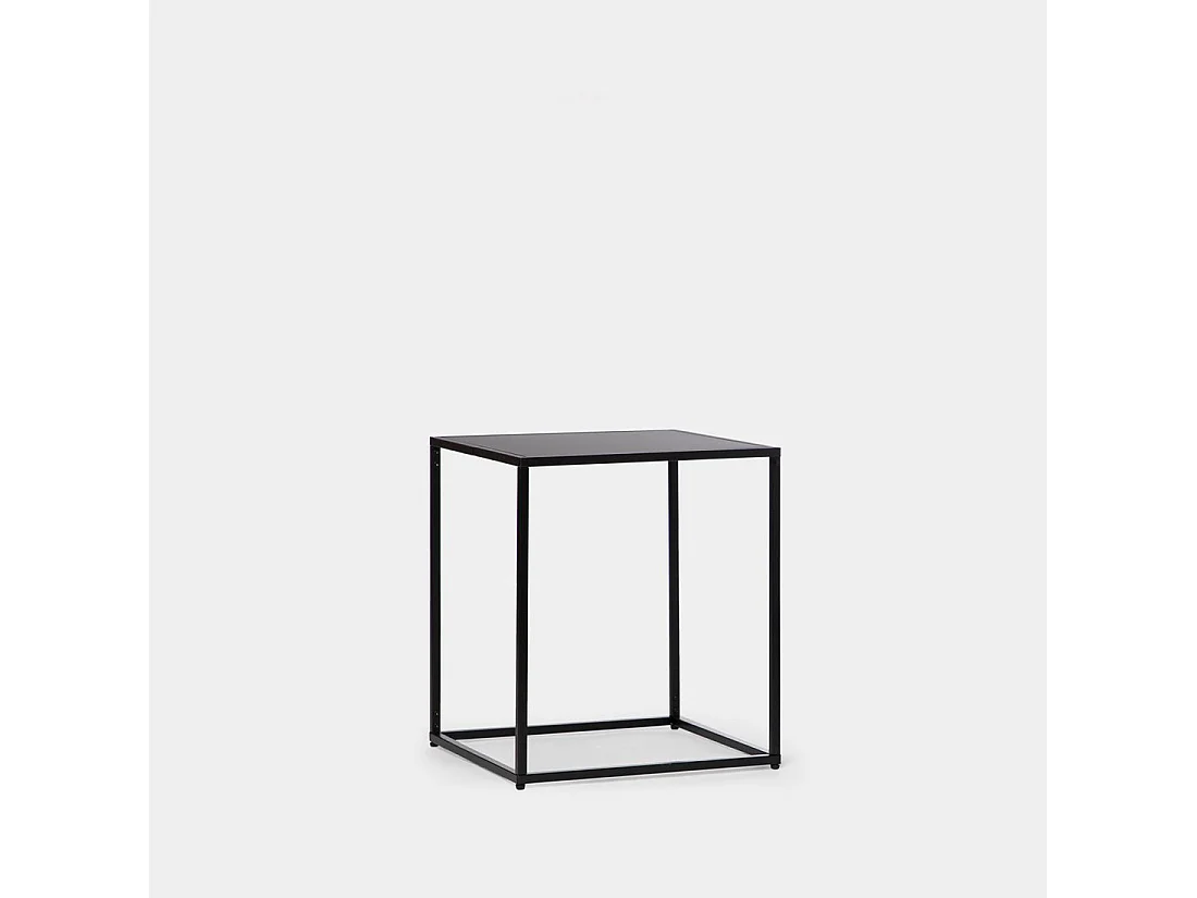 Table d'appoint en métal noir 45x53 cm-Ida