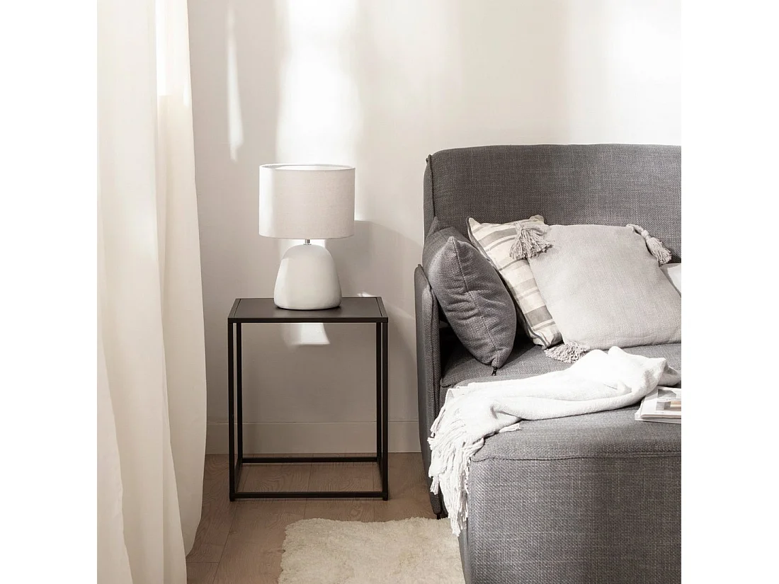 Table d'appoint en métal noir 45x53 cm-Ida