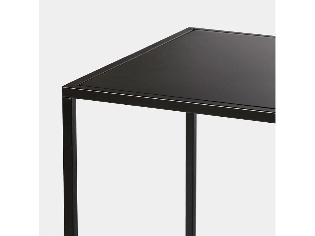 Table d'appoint en métal noir 45x53 cm-Ida