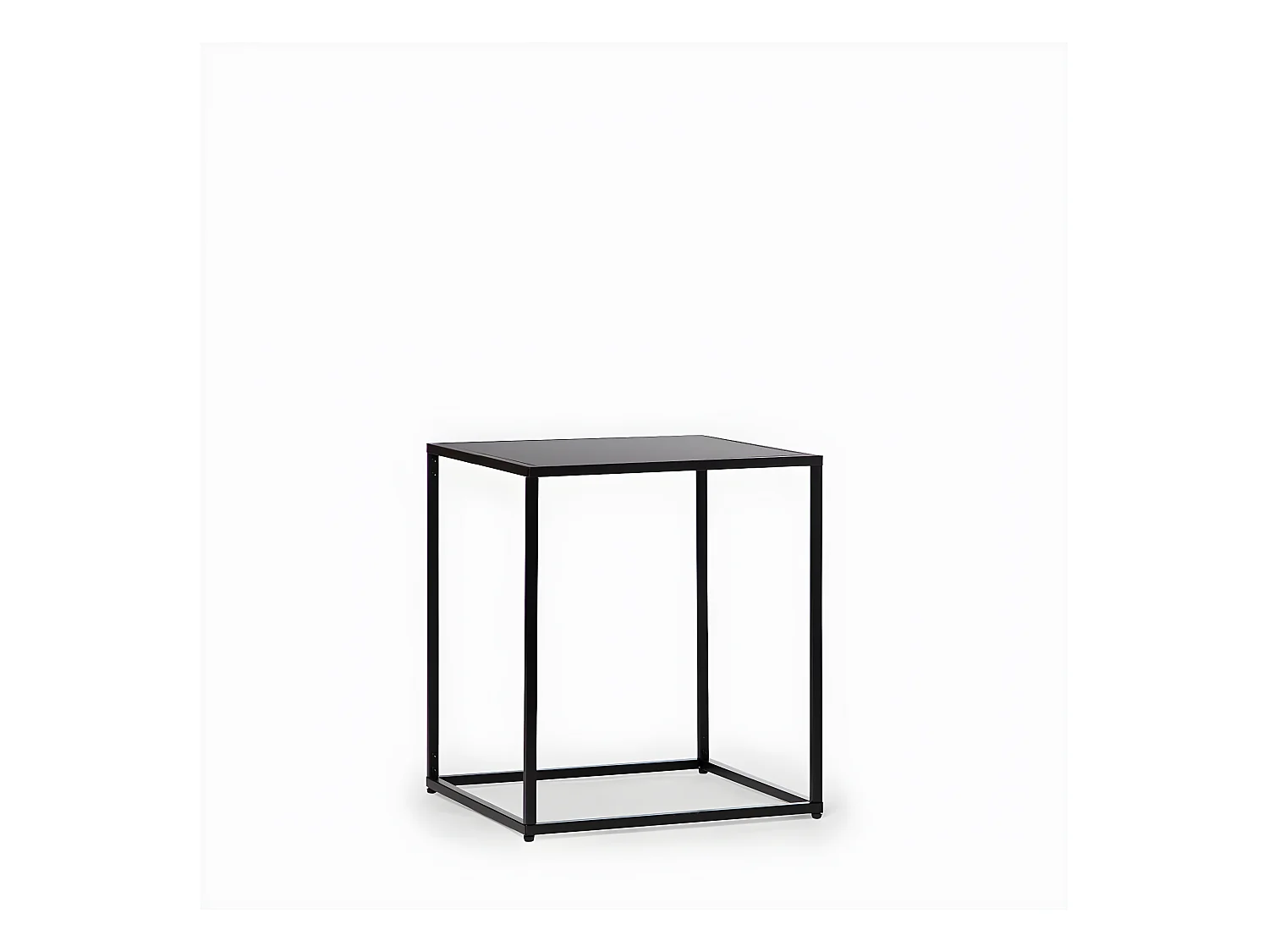 Table d'appoint en métal noir 45x53 cm-Ida
