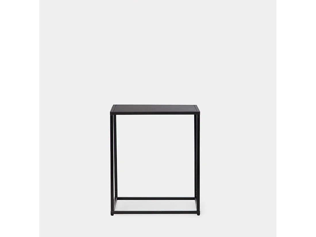 Table d'appoint en métal noir 45x53 cm-Ida