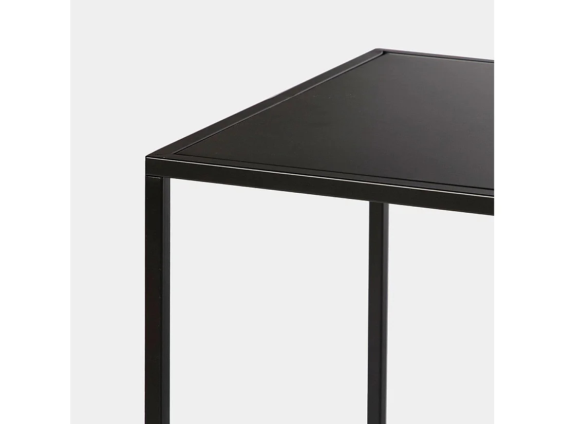 Mesa auxiliar de Metal Negro 53 x 45- Ida