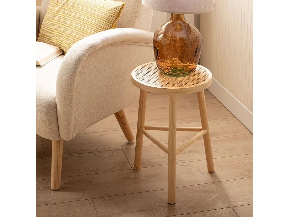 Table d'appoint en rotin naturel 32x46 cm-Quo