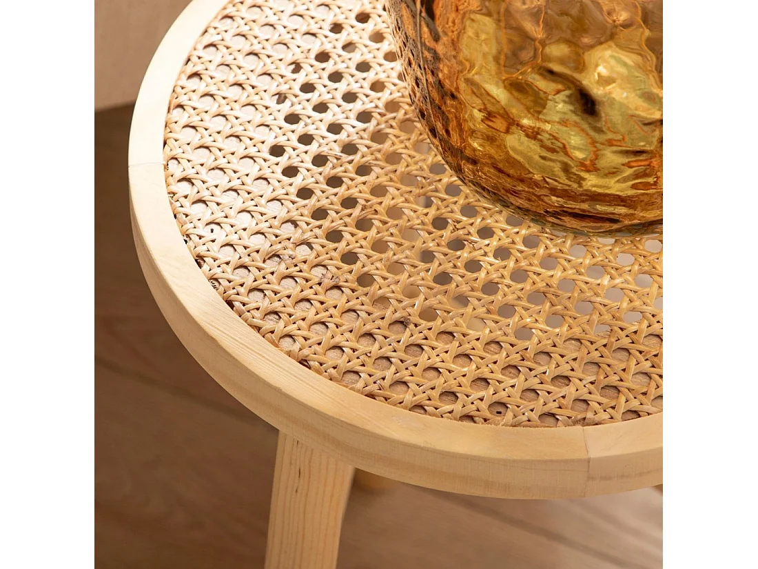 Table d'appoint en rotin naturel 32x46 cm-Quo