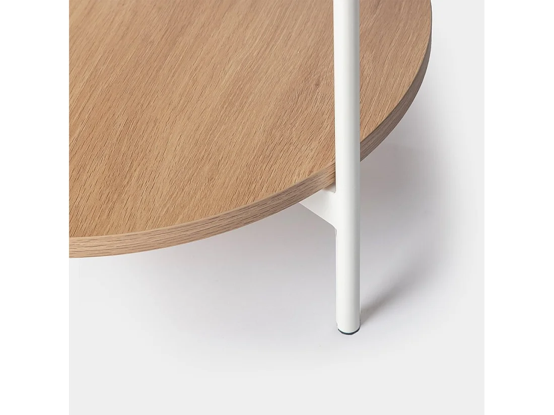 Table d'appoint en bois naturel 50x45 cm-Dan