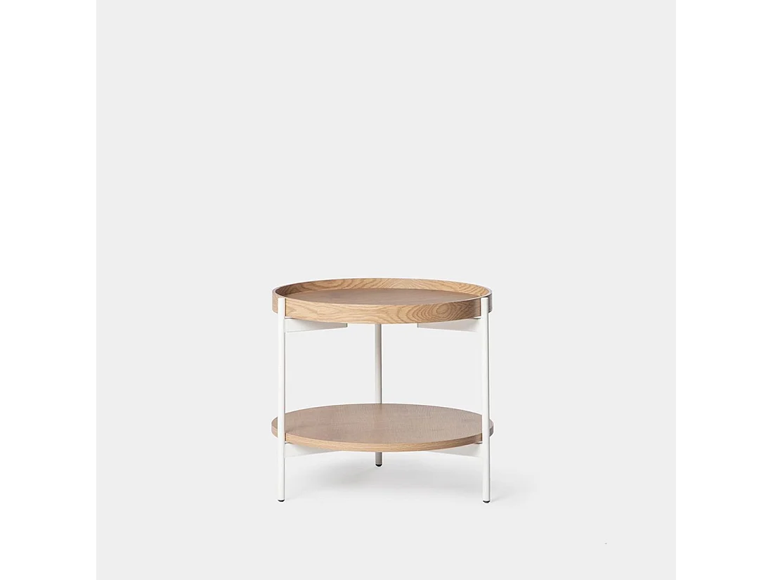 Table d'appoint en bois naturel 50x45 cm-Dan