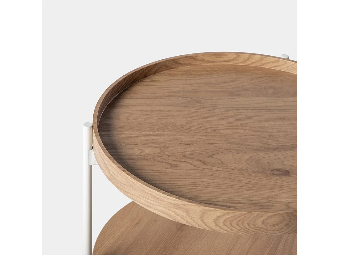Mesa auxiliar de Madera Natural 45 x 50- Dan
