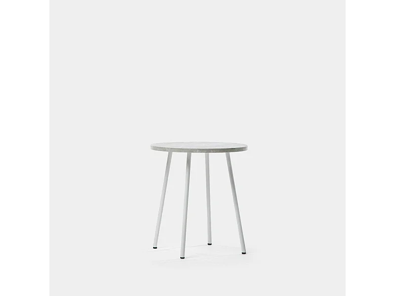 Table d'appoint en bois blanc 45x50 cm-Siena