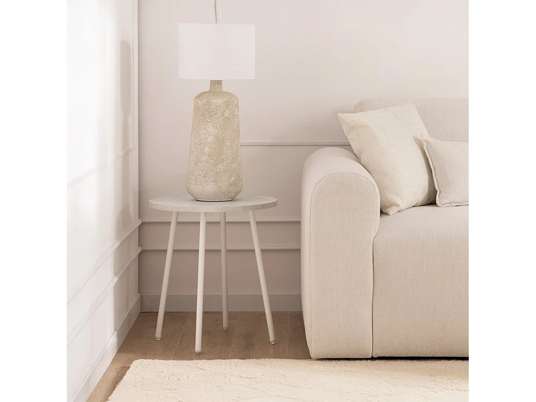 Table d'appoint en bois blanc 45x50 cm-Siena