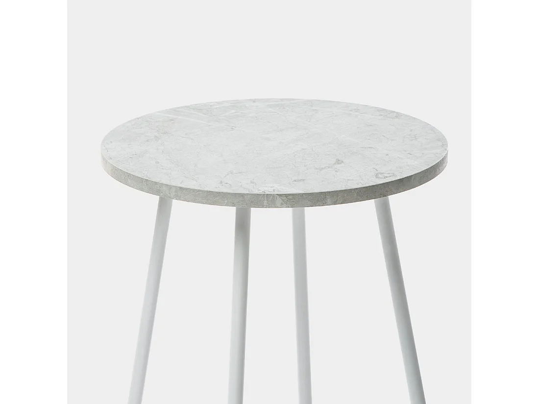 Table d'appoint en bois blanc 45x50 cm-Siena