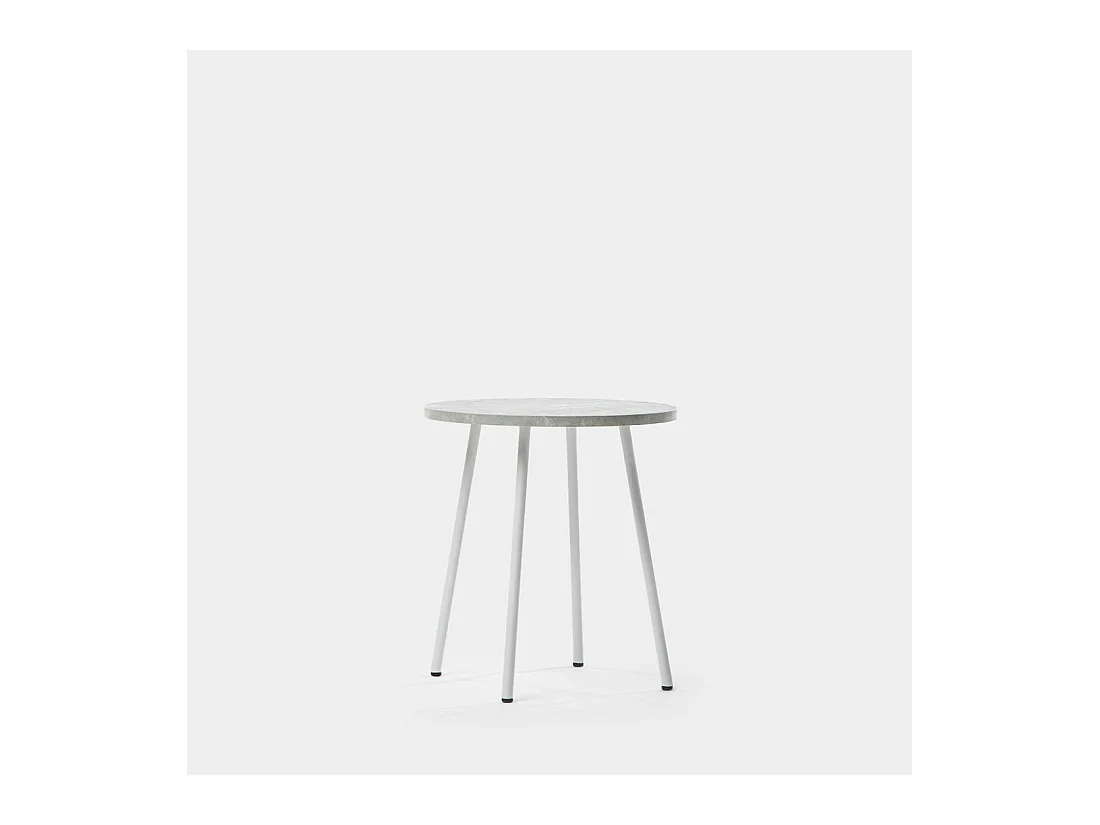 Table d'appoint en bois blanc 45x50 cm-Siena