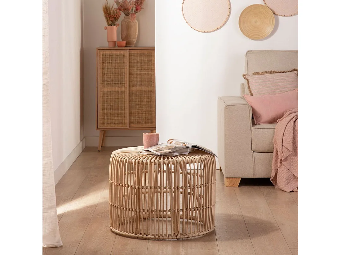 Mesa de centro fija de Ratán natural Natural 45 x 60- Sua