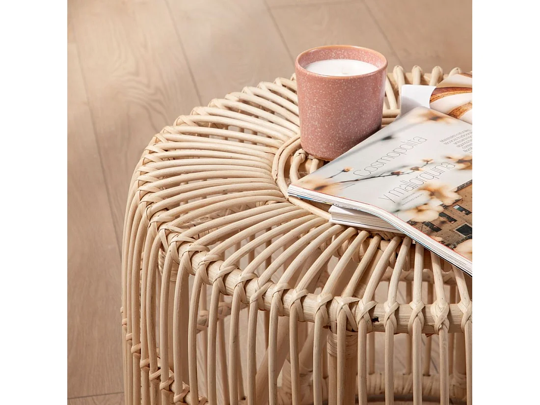 Mesa de centro fija de Ratán natural Natural 45 x 60- Sua