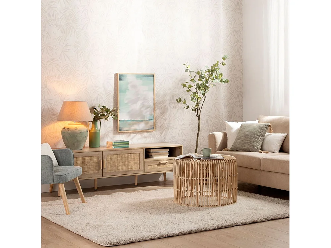 Mesa de centro fija de Ratán natural Natural 45 x 60- Sua