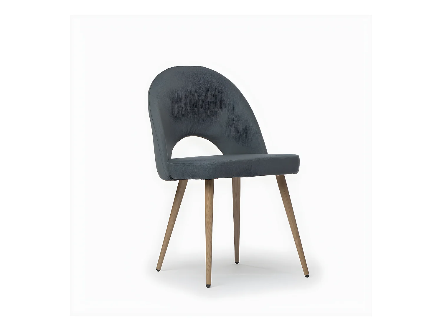 Chaise de salle à manger en tissu bleu 49x85 cm-Blair