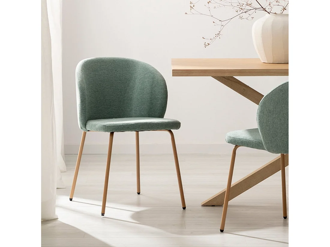 Silla de comedor de Tela Menta 80 x 49- Norah