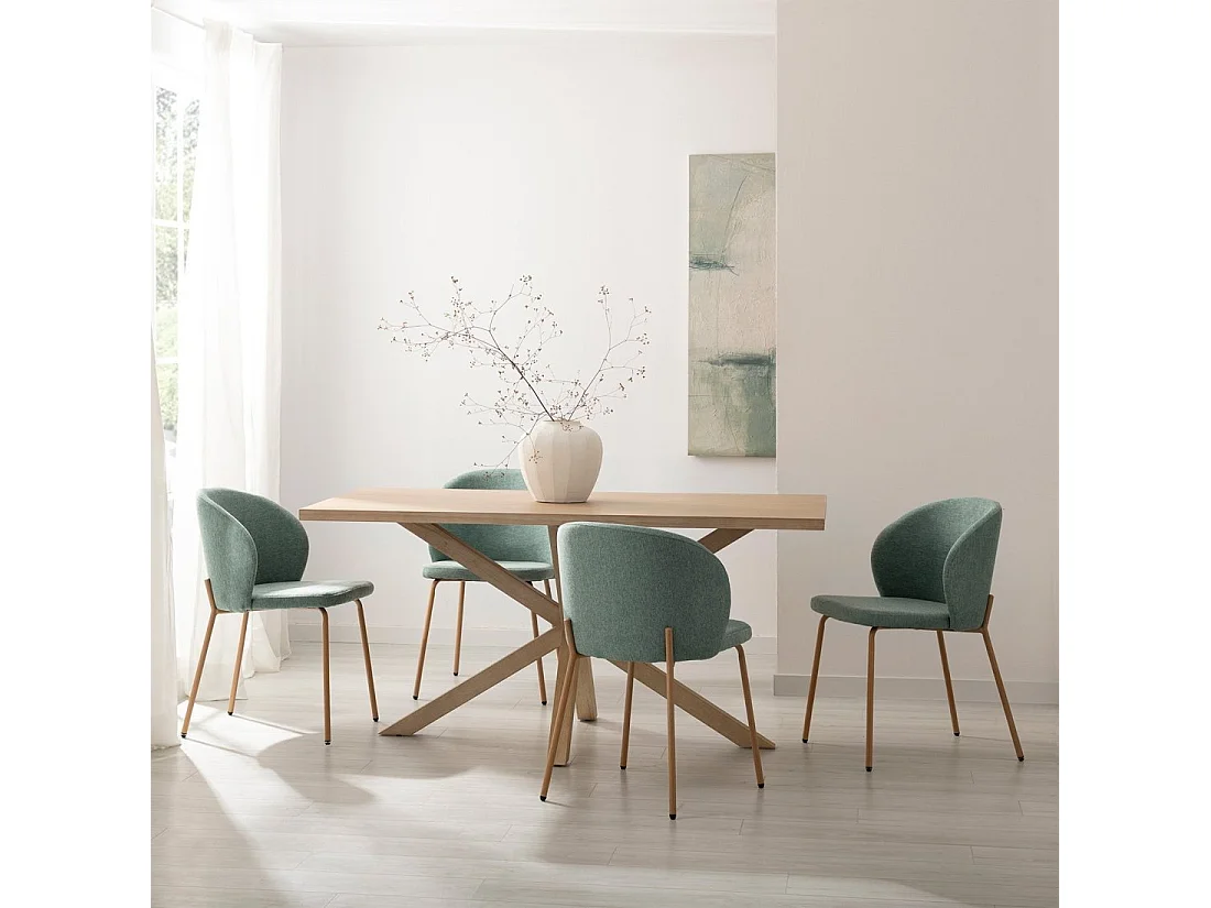 Silla de comedor de Tela Menta 80 x 49- Norah