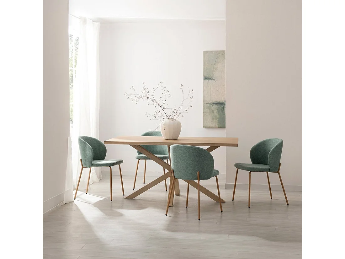 Silla de comedor de Tela Menta 80 x 49- Norah